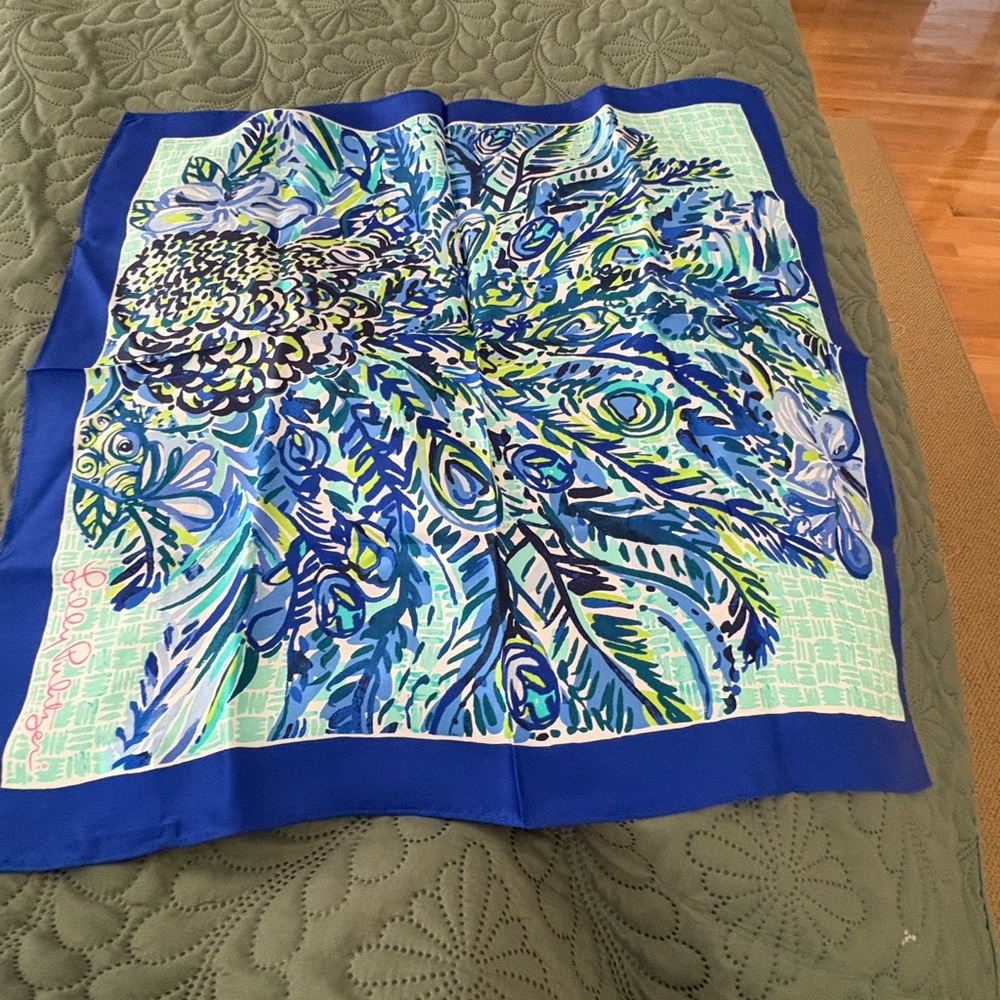 Lilly Pulitzer Blue and White Resort Wrap Skirt